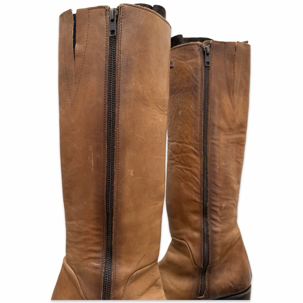 Freebird Wyatt Leather Lace Up Knee Tall Boot Women US 10 Cognac Brown Steampunk - Picture 11 of 16